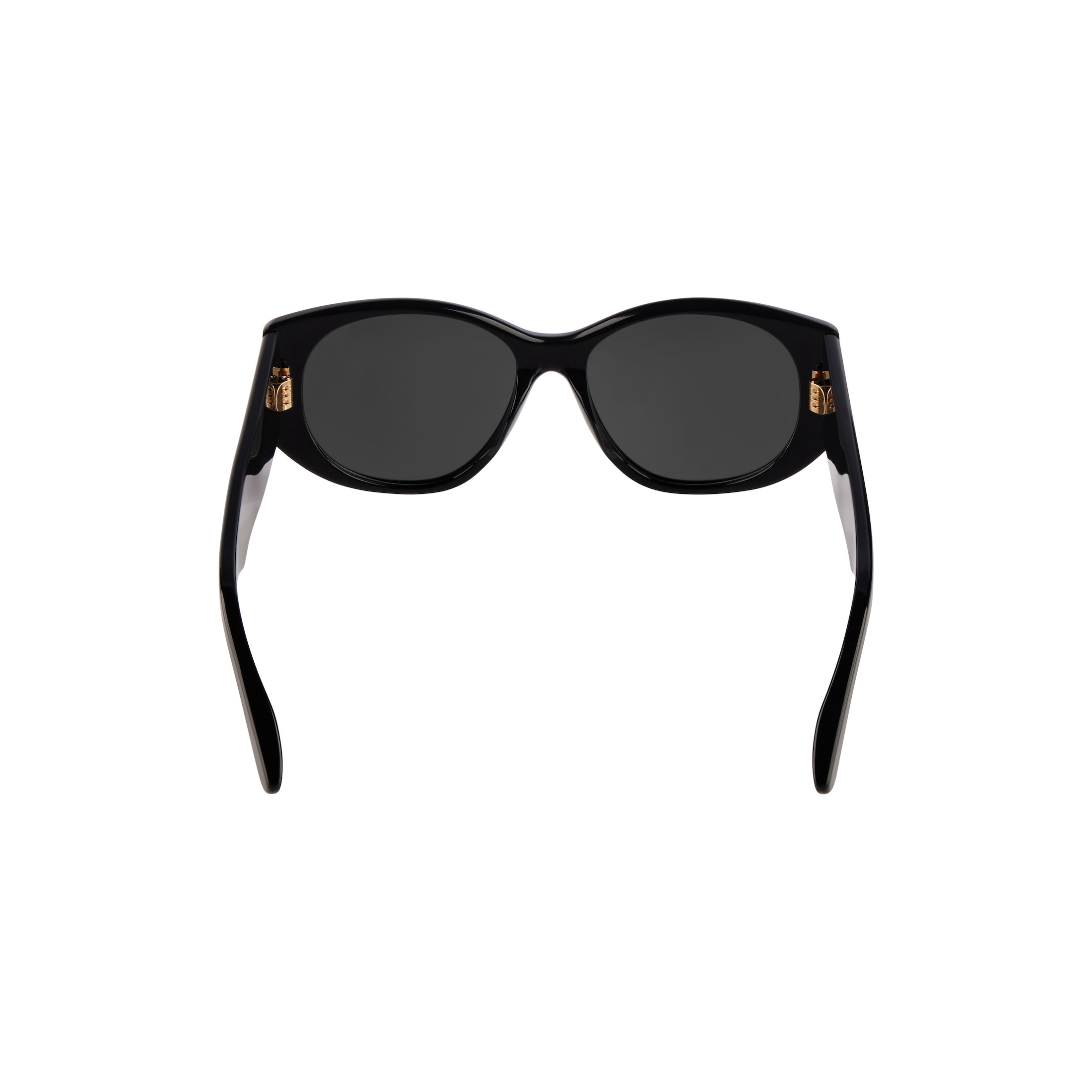 Women’s Nano Round Sunglasses in Black - Image 2